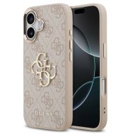   Guess PU Leather 4G Metal Logo Gold Frame Apple iPhone Air (2025) MagSafe hátlap tok, rózsaszín