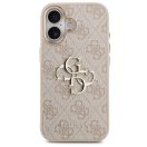 Guess PU Leather 4G Metal Logo Gold Frame Apple iPhone Air (2025) MagSafe hátlap tok, rózsaszín