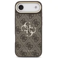   Guess PU Leather 4G Metal Logo Gold Frame Apple iPhone Air (2025) hátlap tok, barna