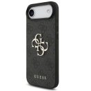 Guess PU 4G Metal Logo Strap Apple iPhone Air (2025) hátlap tok karpánttal, fekete