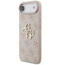 Guess PU 4G Metal Logo Strap Apple iPhone Air (2025) hátlap tok karpánttal, rózsaszín