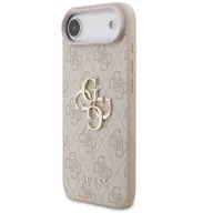   Guess PU 4G Metal Logo Strap Apple iPhone Air (2025) hátlap tok karpánttal, rózsaszín