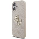 Guess PU 4G Metal Logo Strap Apple iPhone 17 hátlap tok karpánttal, rózsaszín