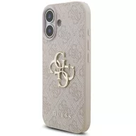   Guess PU 4G Metal Logo Strap Apple iPhone 17 hátlap tok karpánttal, rózsaszín