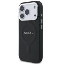 Guess PU Saffiano Apple iPhone 17 Pro MagSafe hátlap tok, fekete