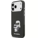 Karl Lagerfeld IML Aquarelle Karl and Choupette Apple iPhone 17 Pro Max hátlap tok, fekete