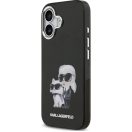 Karl Lagerfeld IML Aquarelle Karl and Choupette Apple iPhone 17 hátlap tok, fekete