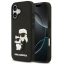 Karl Lagerfeld 3D Rubber Karl and Choupette Apple iPhone 17 hátlap tok, fekete