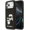 Karl Lagerfeld 3D Rubber Karl and Choupette Apple iPhone 17 Pro Max hátlap tok, fekete