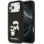 Karl Lagerfeld 3D Rubber Karl and Choupette Apple iPhone 17 Pro Max hátlap tok, fekete