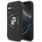 Karl Lagerfeld Liquid Silicone Karl and Choupette MagSafe iPhone 17 hátlap tok, fekete