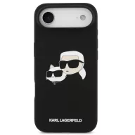   Karl Lagerfeld Silicone Double Heads Print Apple iPhone Air (2025) MagSafe kompatibilis hátlap tok, fekete