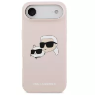   Karl Lagerfeld Silicone Double Heads Print Apple iPhone Air (2025) MagSafe kompatibilis hátlap tok, rózsaszín