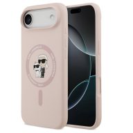   Karl Lagerfeld Liquid Silicone Karl and Choupette MagSafe iPhone Air (2025) hátlap tok, rózsaszín