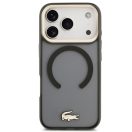 Lacoste PC/TPU Frosted Finish Gold Logo Apple iPhone 17 Pro Max MagSafe tok, fekete-arany
