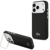   Lacoste Iconic Petit Pique Camera Stand Apple iPhone 17 Pro Max MagSafe tok kitámasztóval, fekete