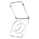 Spigen Airskin Pro Mag Samsung Galaxy Flip 7 tok, MagSafe, Crystal Clear, átlátszó-fehér