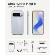   Spigen Ultra Hybrid Pixel 10 / Pixel 10 Pro tok, Crystal Clear, átlátszó