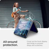   Spigen Glas.tR EZ Fit HD Samsung Galaxy Z Flip 7 kijelzővédő fólia felhelyező kerettel (1db)
