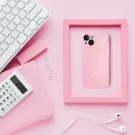   Clear 2mm Apple iPhone 17 Pro Max csillámos szilikon tok, rózsaszín