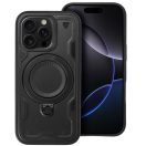 Frost Armor Apple iPhone 17 Pro starabíró tok kitámasztóható gyűrűvel, fekete