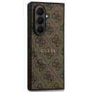Guess PU Leather 4G Colored Ring Samsung Galaxy Z Fold 7 mágneses kemény hátlap tok, barna