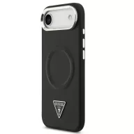   Guess PU Leather Triangle Logo Apple iPhone Air (2025) MagSafe hátlap tok, fekete