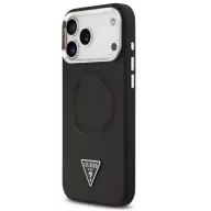   Guess PU Leather Triangle Logo Apple iPhone 17 Pro Max MagSafe hátlap tok, fekete