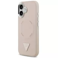   Guess PU Leather Triangle Logo Apple iPhone 17 MagSafe hátlap tok, rózsaszín