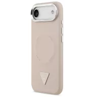   Guess PU Leather Triangle Logo Apple iPhone Air (2025) MagSafe hátlap tok, rózsaszín