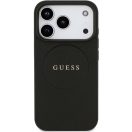 Guess Grained Ring Apple iPhone 17 Pro MagSafe hátlap tok, fekete