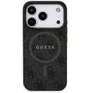 Guess 4G Ring Classic Logo Apple iPhone 17 Pro MagSafe hátlap tok, fekete