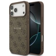   Guess 4G Ring Classic Logo Apple iPhone 17 Pro Max MagSafe hátlap tok, barna