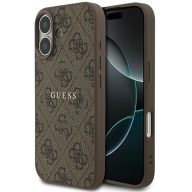   Guess 4G Ring Classic Logo Apple iPhone 17 MagSafe hátlap tok, barna