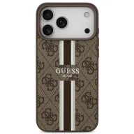  Guess 4G Printed Stripes Apple iPhone 17 Pro MagSafe hátlap tok, barna