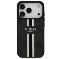   Guess 4G Printed Stripes Apple iPhone 17 Pro Max MagSafe hátlap tok, fekete