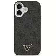   Guess 4G Triangle Logo Apple iPhone 17 MagSafe hátlap tok, fekete-ezüst