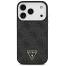 Guess 4G Triangle Logo Apple iPhone 17 Pro MagSafe hátlap tok, fekete-ezüst