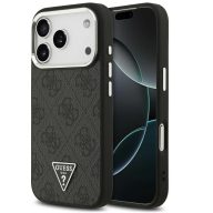   Guess 4G Triangle Logo Apple iPhone 17 Pro Max MagSafe hátlap tok, fekete-ezüst