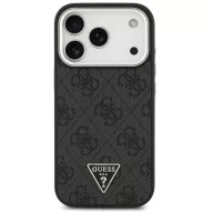   Guess 4G Triangle Logo Apple iPhone 17 Pro Max MagSafe hátlap tok, fekete-ezüst