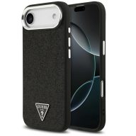   Guess Glitter Triangle Logo Apple iPhone Air (2025) MagSafe hátlap tok, fekete-ezüst
