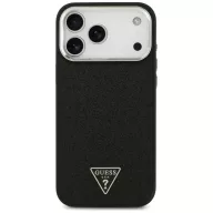   Guess Glitter Triangle Logo Apple iPhone 17 Pro Max MagSafe hátlap tok, fekete-ezüst