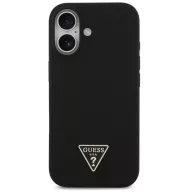   Guess Silicone Triangle Logo Apple iPhone 17 MagSafe hátlap tok, fekete