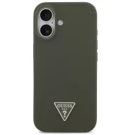   Guess Silicone Triangle Logo Apple iPhone 17 MagSafe hátlap tok, zöld (khaki)