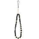 Guess 4G Strap Triangle Logo Apple iPhone 17 Pro MagSafe hátlap tok karpánttal, fekete-arany