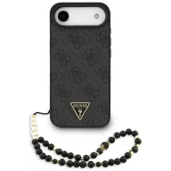  Guess 4G Strap Triangle Logo Apple iPhone Air (2025) MagSafe hátlap tok karpánttal, fekete-arany