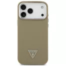 Guess Grained Triangle Logo Apple iPhone 17 Pro Max MagSafe hátlap tok, barna
