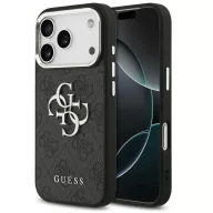   Guess 4G Big 4G Classic Logo Apple iPhone 17 Pro hátlap tok, fekete-ezüst
