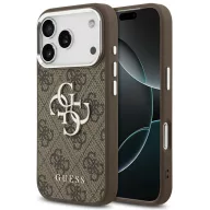   Guess 4G Big 4G Classic Logo Apple iPhone 17 Pro hátlap tok, barna-ezüst
