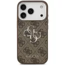 Guess 4G Big 4G Classic Logo Apple iPhone 17 Pro hátlap tok, barna-ezüst